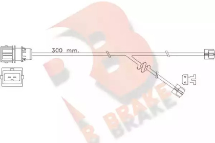 Сигнализатор, износ тормозных колодок R BRAKE 610304RB